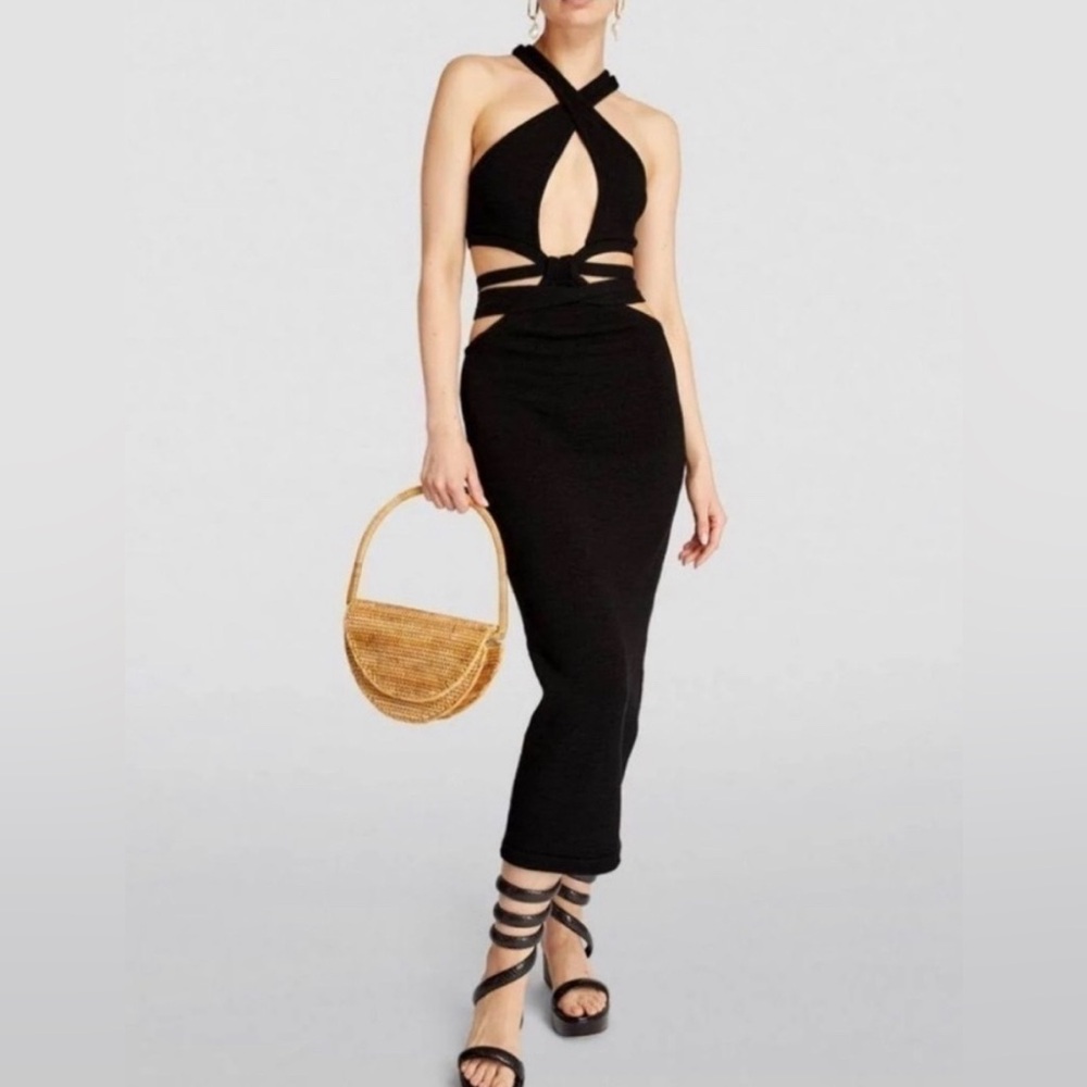 Cult Gaia Aziza Black Halter dress. Classy, elegant, sexy.. it is everything!!